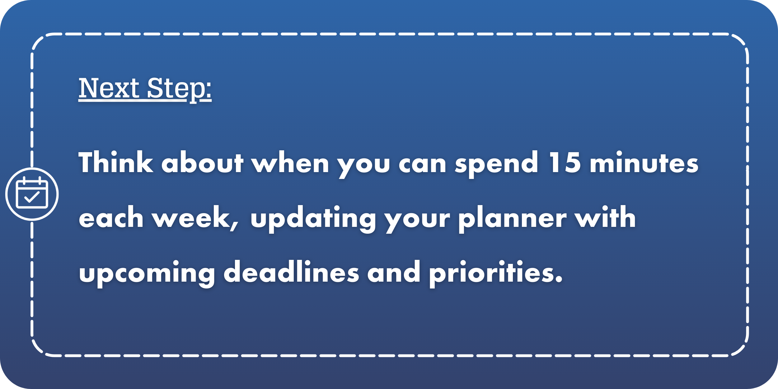 15 mins each week bold