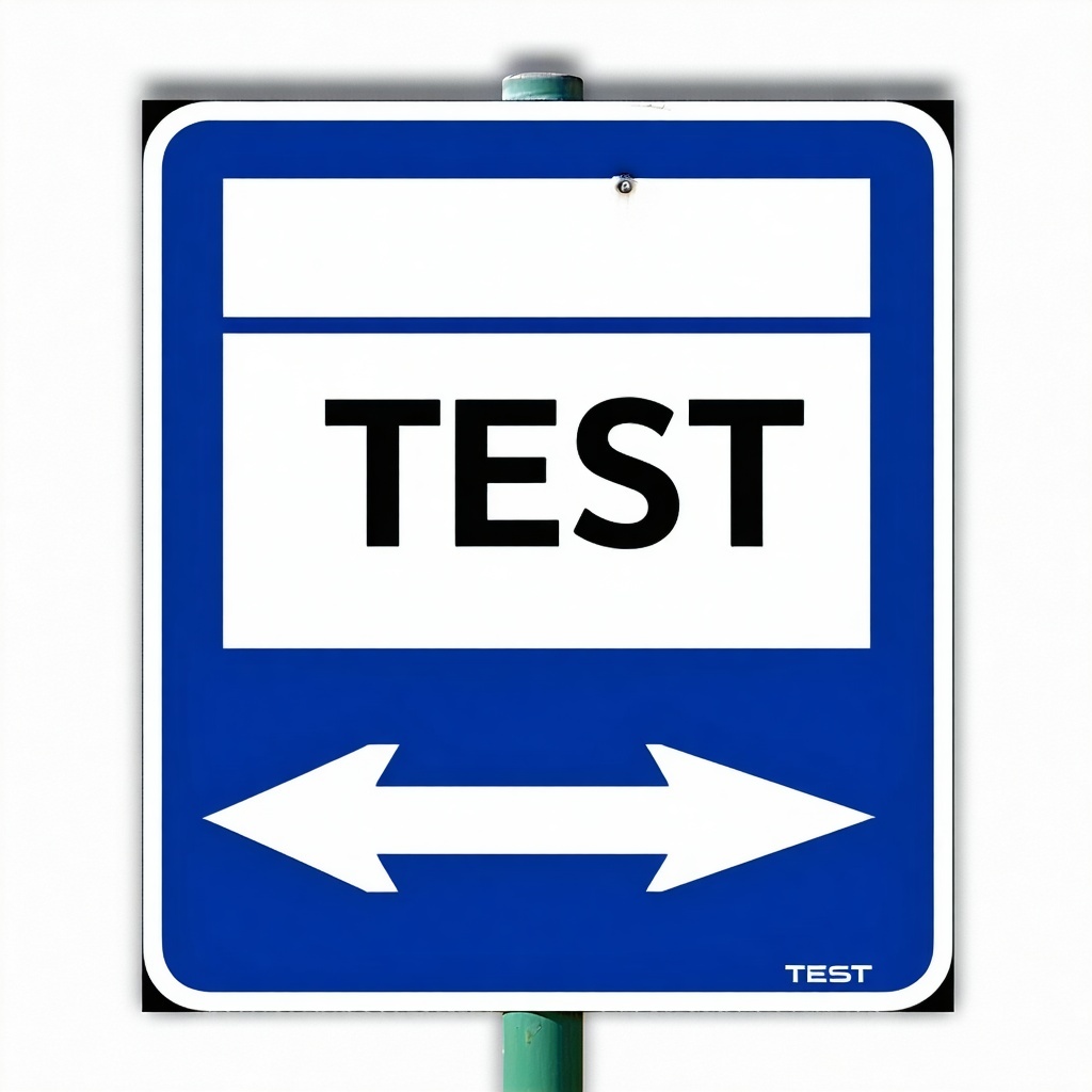 sign that says test